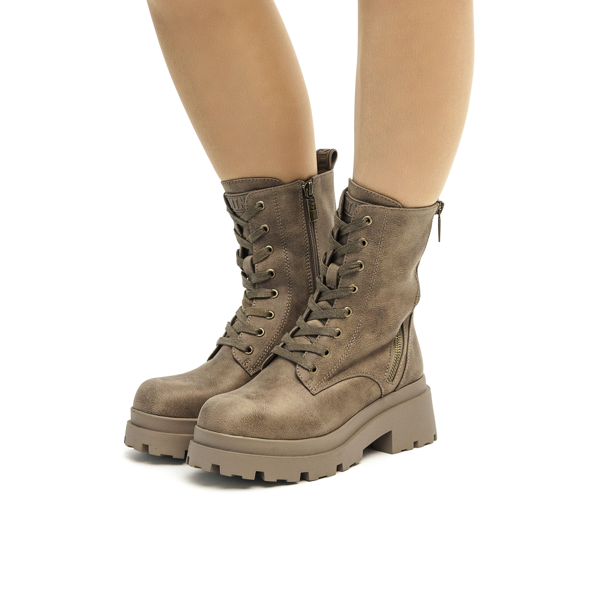 Botines mujer shop marrones planos